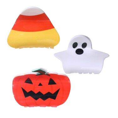Halloween Hair Claw Clips, Halloween Pumpkin Ghost Candy Corn Hair Clips For Women Girls Ponytail Clip Hair Accessories for Women