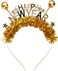 FAERLIIRY Holiday Headband 2025 Pom Pom Ball Glitter Feista Hair Accessory for Women Disco Ball Glitter Headpiece Holiday Headbands Hair Accessories Celebration Party Gifts