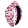 Pink Halloween Headbands for Women Spooky Ghost Pumpkin Knotted Headband Crystal Wide Headband Hairband Hair Accessories (Pink Pumpkin Ghost)