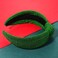 Christmas Headband Knotted Headbands for Women Red Green Sliver Gold Tinsel Top Knot Hairband Statement Wide Turban Hair Hoop Funny Xmas Holiday Party Hair Accessories (velvet-Green)