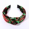 Christmas Headband Knotted Headbands for Women Red Green Sequin Top Knot Hairband Statement Wide Turban Hair Hoop Funny Xmas Holiday Party Hair Accessories Gift for Girls Sister Mom Bestie