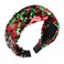 Christmas Headband Knotted Headbands for Women Red Green Sequin Top Knot Hairband Statement Wide Turban Hair Hoop Funny Xmas Holiday Party Hair Accessories Gift for Girls Sister Mom Bestie