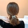 3PCS Pearl Elastic Scrunchies Rhinestone Crystal Hair Ropes and Ponytail Holders for Women and Girls