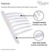 Parcelona French Twist 7 Teeth Large 4" Celluloid Set of 2 Flexible Durable Side Hair Comb No Slip Styling Women Hair Accessories Girls Hair Clip, Made in France (Clear)