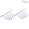 Parcelona French Twist 7 Teeth Large 4" Celluloid Set of 2 Flexible Durable Side Hair Comb No Slip Styling Women Hair Accessories Girls Hair Clip, Made in France (Clear)