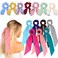 14 Pieces Hair Scarf Scrunchies, Satin Scrunchies with Bow Hair Ties, Bunny Ear Hair Bands Bowknot Hair Accessories for Women Girls