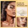 Face Highlighter Powder Stick, Pearl White Shimmer Glitter Loose Powder Brush Stick, Contouring Brighten Patting Powder Makeup for Face Body Cheeks, Longlasting Glow Highlighters Makeup