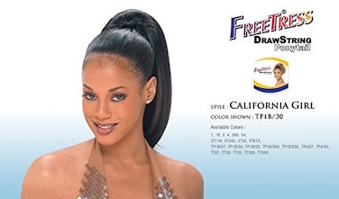 FREETRESS BRAIDS Synthetic Drawstring Ponytail - California Girl (4 Medium Brown)