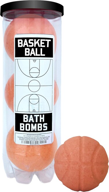 Basketball Bath Bombs - 3 Pack - Basketball Gifts for Boys &amp; Girls, Basketball Accessories for Boys, Players, Coaches, Basketball Team Gifts, Gifts for Basketball Players
