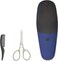 Men Beard Scissors Stainless Steel Mustache Trimming Shear Kit Mustache Beard Scissors for Facial Body (Blue)