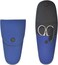 Men Beard Scissors Stainless Steel Mustache Trimming Shear Kit Mustache Beard Scissors for Facial Body (Blue)