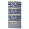 Karma Periwinkle Floral Headband for Women - Wide - Fabric Headband and Stretchy Hair Scarf - Blue And White