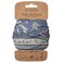 Karma Periwinkle Floral Headband for Women - Wide - Fabric Headband and Stretchy Hair Scarf - Blue And White