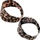 2pcs Headbands for Women Boho Hair Bands Twist Knotted Elastic Non Slip Turban Head Bands Wraps Girls Yoga Workout Sport -Leopard