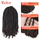 YEBO Spring Twist Hair 4 Packs 8 Inches Spring Twists Crochet Braiding Hair Ombre Colors Synthetic Hair Extensions 30 Strands/Pack, 110g/Pack(T33)