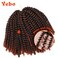 YEBO Spring Twist Hair 8 Inch 4 Packs Spring Twists Crochet Braiding Hair Ombre Colors Synthetic Hair Extensions 30 Strands/Pack, 110g/Pack(T350,8 Inch)