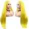 Micro Braided Lace Front Wigs for Black Woment Yellow Box Braid Hair Wig Long Synthetic Hair Wig Pre Plucked Hairline Frontal Lace Glueless Heat Resistant Fiber Hair Cosplay Party 28inches