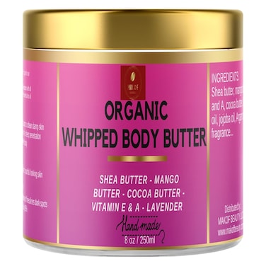 Body butter cream for dry skin, cocoa butter body cream with shea butter and coconut oil, deeply moisturizing and nourishing, 8 fl oz (pack of 1)