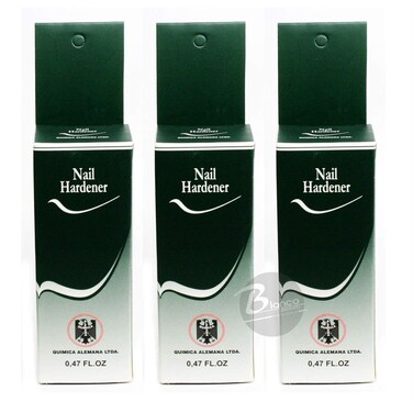 3 Bottles Quimica Alemana Nail Hardener Strengthener Polish Treatment 0.47 oz