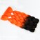 Jumbo Braiding Hair Attachment Ombre orange color halloween Christmas style 3pakcs synthetic box braids Hair Extension 24Inch Crochet Braids (Orange)