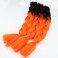 Jumbo Braiding Hair Attachment Ombre orange color halloween Christmas style 3pakcs synthetic box braids Hair Extension 24Inch Crochet Braids (Orange)