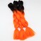 Jumbo Braiding Hair Attachment Ombre orange color halloween Christmas style 3pakcs synthetic box braids Hair Extension 24Inch Crochet Braids (Orange)