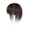 Women 10" Twist Braid Headband Straight Hairpieces Human Hair Clip In Topper Hair Extension With Bangs Invisible Natural (Dark Brown)