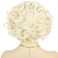 ANOGOL Hair Cap+Blonde Lace Front Wig Short Bob Curly Synthetic Hair Wigs for White Women Layered Platinum Blonde Lace Front Wig 613 Blonde Wig Synthetic Lace Front Wig for Custome Halloween Party