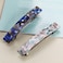 2PCS French Design Hair Barrette Tortoise Shell Celluloid Rectangle Hair Clips for Women