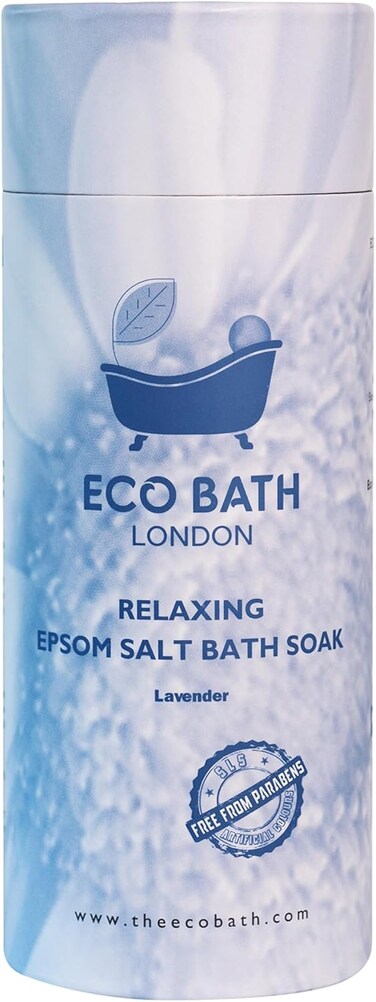 Relaxing Lavender Epsom Salt Bath Soak -Tube, Magnesium Bath Salt Infused with Lavender Essential Oil, Epsom Bath Salts for Relaxation 2.2 LB (1kg)