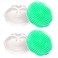 Hair Scalp Brush Dandruff Cleaning Brush Shower Scalp Shampoo Brush Scalp Massager Pack of 4 (White and Green)