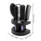 5 Pcs Hair Combs Set Professional Salon Hair Cutting Brushes Sets Salon Hairdressing Styling Tool Mirror And Holder Stand Set Dressing Comb Kits for Women and Men,Purple