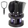 5 Pcs Hair Combs Set Professional Salon Hair Cutting Brushes Sets Salon Hairdressing Styling Tool Mirror And Holder Stand Set Dressing Comb Kits for Women and Men,Purple
