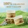 Beef Tallow for Skin, Tallow Face Moisturizer, Beef Tallow, Unscented Organic Natural Grass Fed Finished Whipped Tallow Face Cream Moisturizer Balm, Beef Tallow Skin Care for All Skin