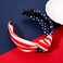 American Flag Knotted Headbands for Women 4th of July Patriotic Hairbands Stars Stripes Independence Day Headpiece Red White Blue Wide Top Knot Hair Hoop