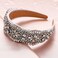 Crystal and Pearl Beaded Hairbands - Rhinestone Embellished Headbands for Women, Girls Party and Baroque Fashion Hair Hoop Accessories (Baroque White)