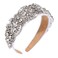Crystal and Pearl Beaded Hairbands - Rhinestone Embellished Headbands for Women, Girls Party and Baroque Fashion Hair Hoop Accessories (Baroque White)