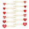 12PCS Valentine's Day Heart Hair Clips Rhinestone Enamel Heart Bobby Pins Red Kiss Me Love Heart Hairpins Sweet Lovely Heart Hair Barrettes Set for Women Girls Styling Hair Accessory