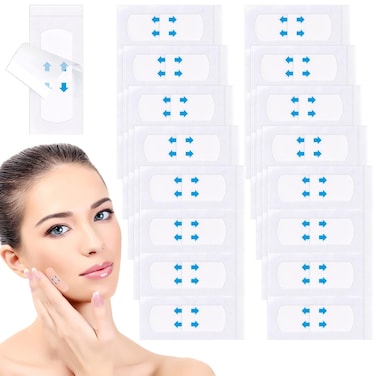 ANCIRS 40 pcs Face Tape Lifting Invisible, Instant Neck Lift Tape, Facelift Tape for Lifting Sagging Skin, Instantly Neck Tape Lifting for Double Chin and Eye Wrinkles