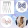 ANCIRS 50 Pack Hair Side Combs for Women, Metal Combs for Securing Headband Veils, 5 French Teeth Bridal Wedding Hair Barrette, Updo Bun Hair Accessories for Girls - White