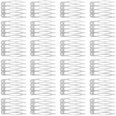 ANCIRS 50 Pack Hair Side Combs for Women, Metal Combs for Securing Headband Veils, 5 French Teeth Bridal Wedding Hair Barrette, Updo Bun Hair Accessories for Girls - White