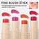 4 PCS Jelly Blush Stick,Multi-Use Makeup Tinted Moisturizer for Eyes,Lips, Cheeks,Blends Perfectly Onto Skin,Highly Pigmented,Long-Wearing,Natural-Looking,Sheer Lip &amp; Cheek Stain,Non-Sticky