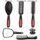 Set of 5 Hair Combs Set Professional Salon Hair Cutting Brushes Sets Salon Hairdressing Styling Tool Mirror And Holder Stand Set Dressing Comb Kits for