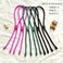 6PCS New Adjustable Hair Ties Long Headband for Natural, Thick, Kinky &amp; Curly Afro Puff Ponytail Holder for Women (BLACK, GREEN, PINK-6PCS)