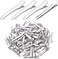 100pcs 49.5 mm Silver Metal Alligator Hair Clips Non-slip Single Prong Teeth Bows Hair Clips Professional Sectioning Hairpins for Women Styling DIY Hair Accessories