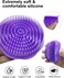 Hair Scalp Brush Dandruff Cleaning Brush Shower Scalp Shampoo Brush Scalp Massager, 2 Pack (Purple and Green)