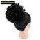 Afro Puff Drawstring Ponytail Hair Bun Hairpieces Synthetic Dreadlock Faux Locs Clip in on Chignon Scrunchies Hairpiece Loc Ponytail for Black Women Girls(Nature Black)