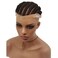 NLW Afro braid Toupee for men Afro curl HD lace Hair pieces for mens Human hair replacement system 8x10" lace hair units Eight Strand Braid