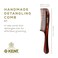 Kent 21T Large Hair Detangling Comb, Double Wide Tooth Comb for Curly Wavy Hair, Hair Detangler Comb for Wet and Dry Hair, Saw-Cut, Handmade Kent Comb
