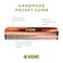 Kent FOT Handmade Fine Tooth Saw Cut Beard and Hair Styling Comb - Pocket and Travel Size for Essential Grooming Kit